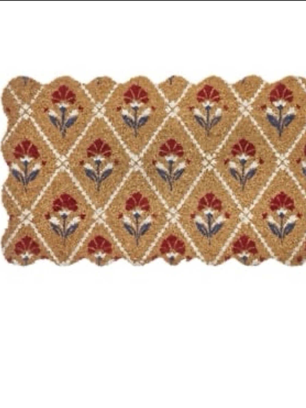 My Texas House Floral Coir Outdoor Doormat, Red/White/Blue, 30" x
18"